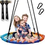 Trekassy 750 lb Spider Web Swing 40 inch for Tree Kids with Steel Frame and 2 Hanging Straps