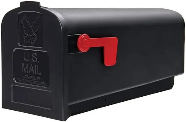 Architectural Mailboxes Parsons Classic Plastic Post Mount Black Mailbox