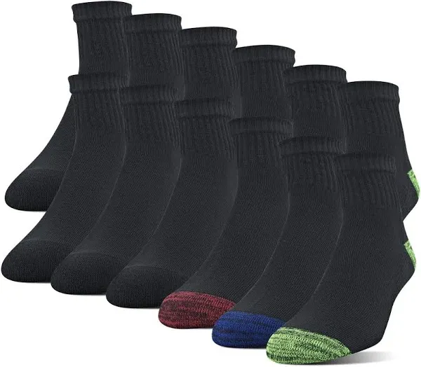 Gildan Men's Adult Half Cushion Terry Foot Bed Ankle Casual Socks