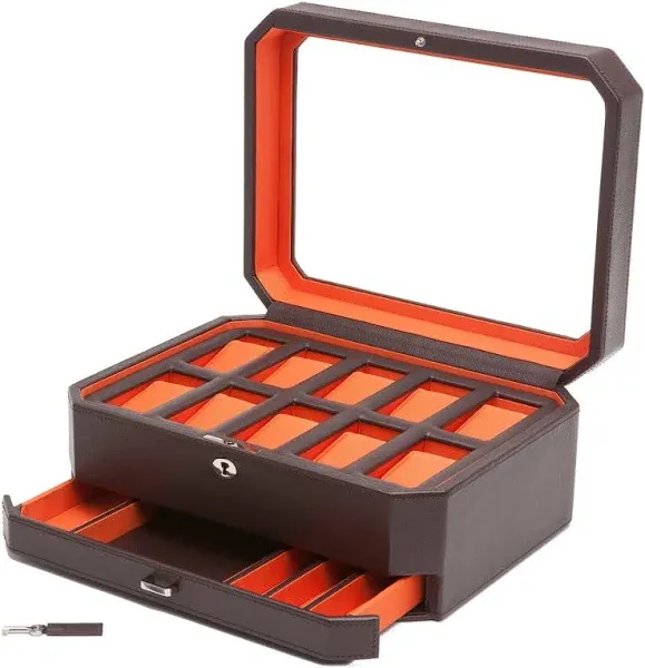 Wolf Windsor 10 Piece Watch Box with Drawer