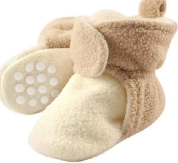 Luvable Friends Baby Girls' Cozy Fleece Booties