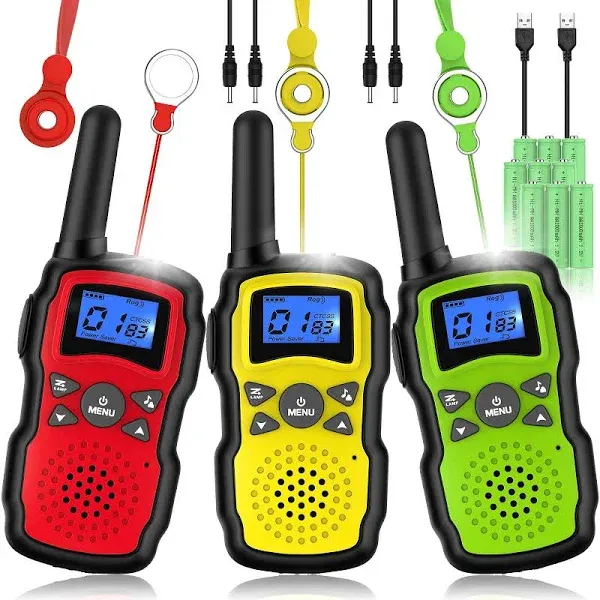 Wishouse Kids Walkie Talkies Rechargeable 3 Pack Girls Boys Toys Age 7 8 9 10...