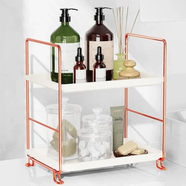 FSyueyun 2-Tier Bathroom Counter Organizer: Premium Plastics Makeup Skincare