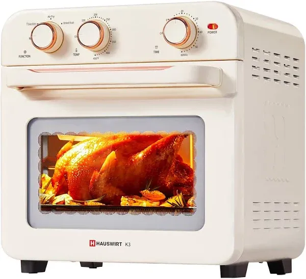 HAUSWIRT Air Fryer Toaster Oven Combo K3, Retro Convection Oven Countertop,19QT 4-slices or 10 Pizza