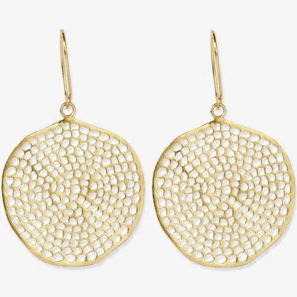 Gretchen Large Circle Brass Earrings with Holes