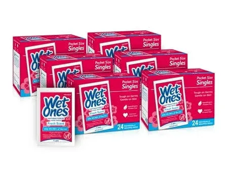 Wet Ones Antibacterial Hand Wipes Fresh Scent 20ct Travel Pack - 20 CT