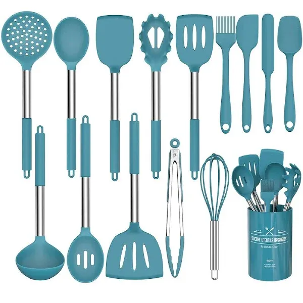 15 Pcs Silicone Cooking Utensils Kitchen Utensil Set