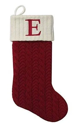 St. Nicholas Square 21-in Knit Monogram Christmas Stocking