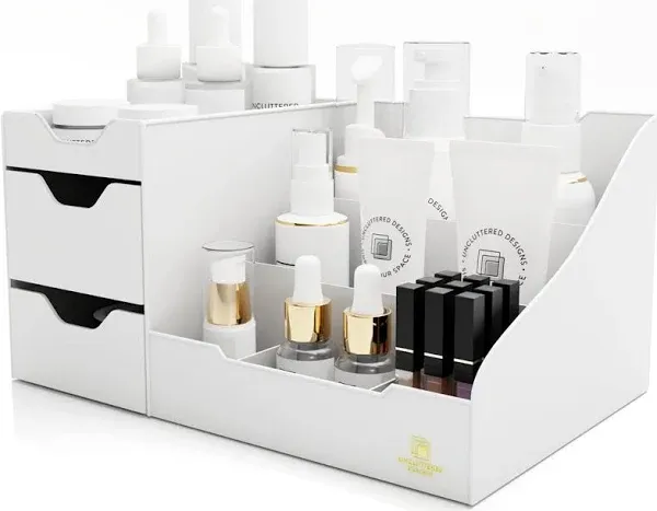 Uncluttered Designs Makeup Organizer with Drawers