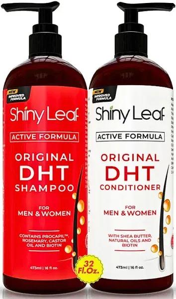 Shiny Leaf DHT Blocker Anti Hair Loss Shampoo and Conditioner Set