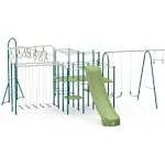 ActivPlay Base Camp Playground + Hanging Bridge, Jungle Line, Monkey Bars - Kids