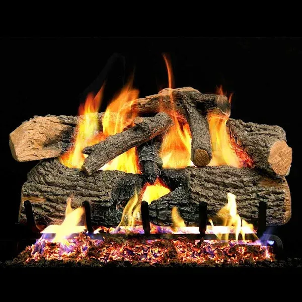 Real Fyre Charred Evergreen Oak Vented Gas Log Set