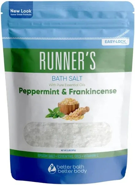 Runner's Bath Salt Tea Tree Oil Better Bath Better Body 8 Pounds