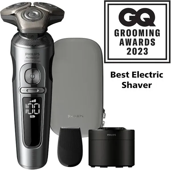 Philips Norelco S9000 Prestige Rechargeable Wet &amp; Dry Shaver with Precision T...