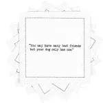 Five Star Napkins Dog Quotes, White Cotton Cocktail Napkins, Beverage Napkins, Bar Napkins, Cloth Napkins, Party Napkins, Events, Holidays, Weddings, Birthdays, Disposable, 4.5" x 4.5"- (50x)