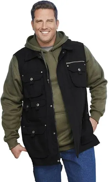 Boulder Creek Men's Big & Tall 9-Pocket Twill Utility Vest