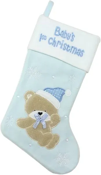 Northlight Baby's 1st Christmas Embroidered Teddy Bear Christmas Stocking