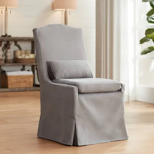 55 Downing Street Juliete Peyton Slate Gray Slipcover Dining Chair