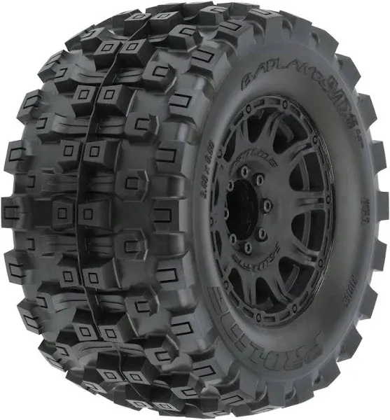 Pro-Line 10166-10 Badlands MX38 HP 3.8&#034; All Terrain BELTED Tires w/ Black Wheels