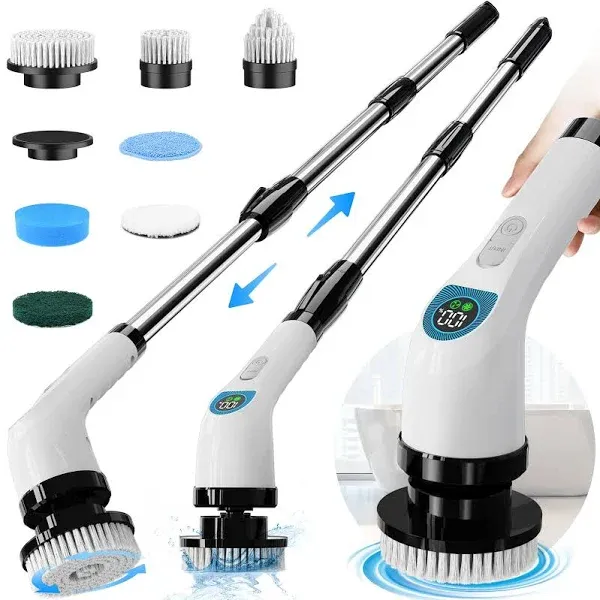 Guteran Electric Spin Scrubber Cordless Cleaning Brush with 10 Cleaning Tools