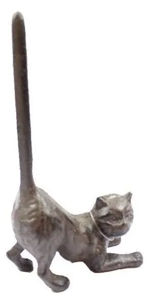 Cast Iron Cat Paper Towel Holder