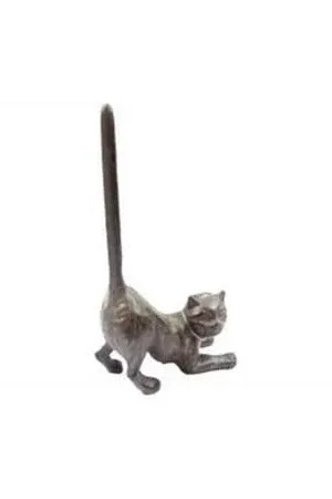 Cast Iron Cat Paper Towel Holder