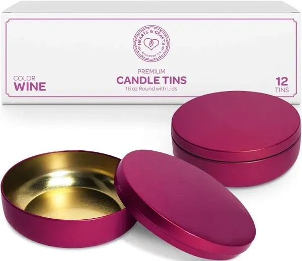 Hearts & Crafts Candle Tins with Lids