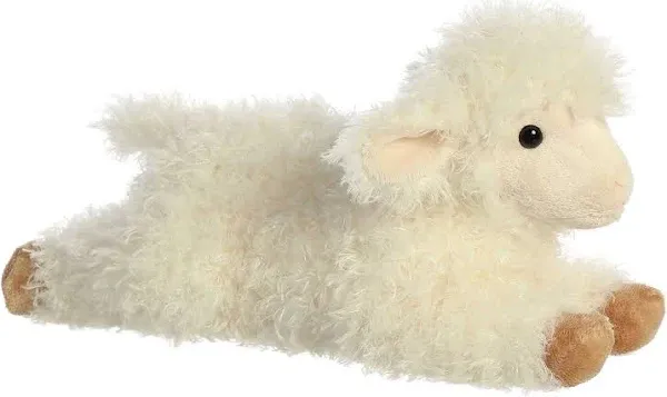 Aurora® Adorable Flopsie™ Luna Lamb™ Stuffed Animal - Playful Ease - Timeless Companions - White 12 Inches