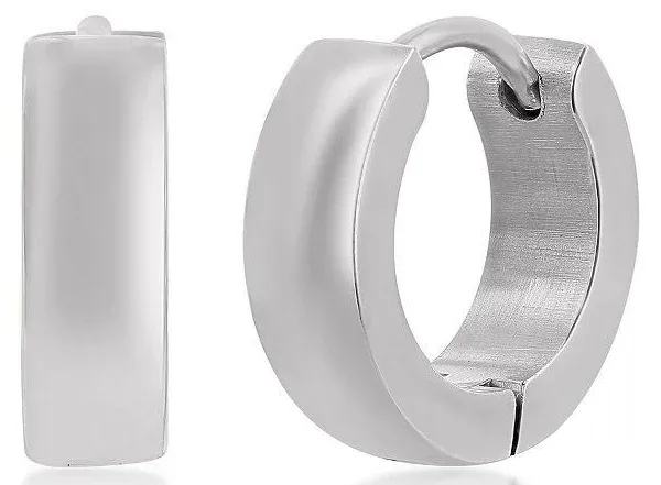 Stainless Steel Huggie Hoop Earrings