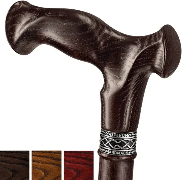 Asterom Walking Cane - Handmade Ergonomic, Canes for Men - Wooden Cane, Walki...