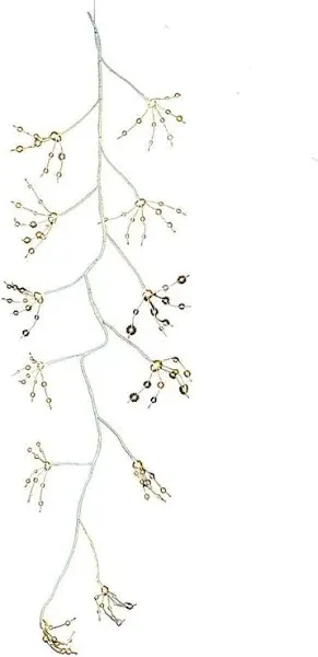 KSA 6&#039; Pre-Lit White Bark Artificial Christmas Garland - Warm White LED Lights