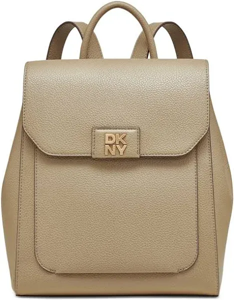 DKNY Women's Robin Backpack, Black/Gold, One Size