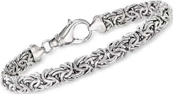 Sterling Silver Small Byzantine Bracelet. 8&quot;