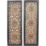 34087 Elegant Wall Sculpture - Wood Wall Panel 2 Assorted