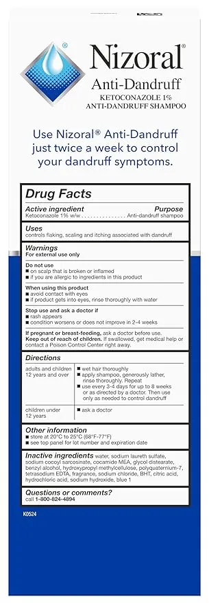 Nizoral 1% Ketoconazole 2 in-1 Anti Dandruff Shampoo & Conditioner