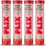 PLIX Apple Cider Vinegar Effervescent W Mother 700mg ACV Vitamins 4 Pack