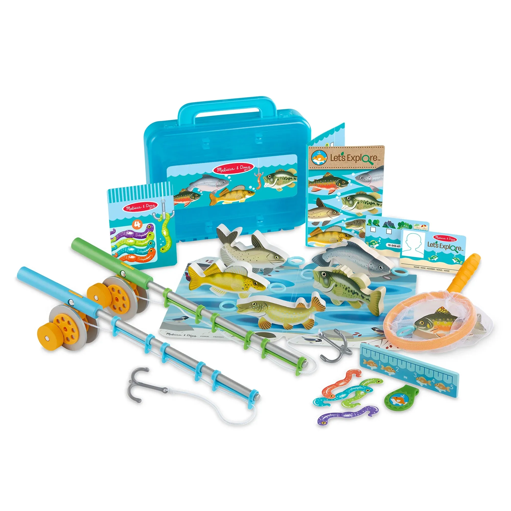 Melissa & Doug Let’s Explore Fishing Play Set – 21 Pieces - FSC Certified