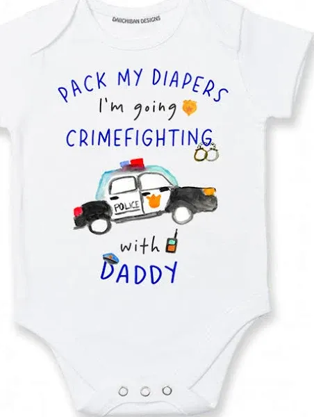 Inktastic Daddy is a Police Officer Policeman Law Enforcement Baby Bodysuit