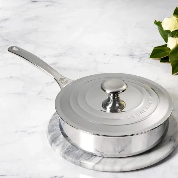 Le Creuset Stainless Steel Saute Pan with Lid