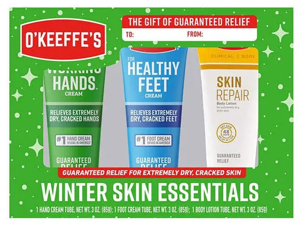 O'Keeffe's Winter Essentials Including Working Hands, Healthy Feet and Skin Repair