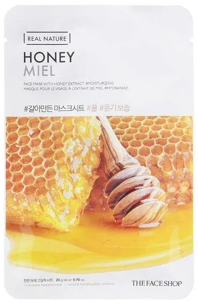 The Face Shop Real Nature Honey Miel Face Mask - Korean Skincare