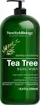 New York Biology Tea Tree Body Wash - Helps Nail Fungus, Athletes Foot, Ringworms, Jock Itch, Acne, Eczema & Body Odor, Soothes Itching & Promotes He