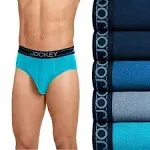 Jockey Mens 5 PK Lightweight Cotton Blend Briefs - Multi - Large