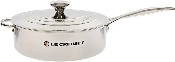 Le Creuset Stainless Steel Saute Pan with Lid