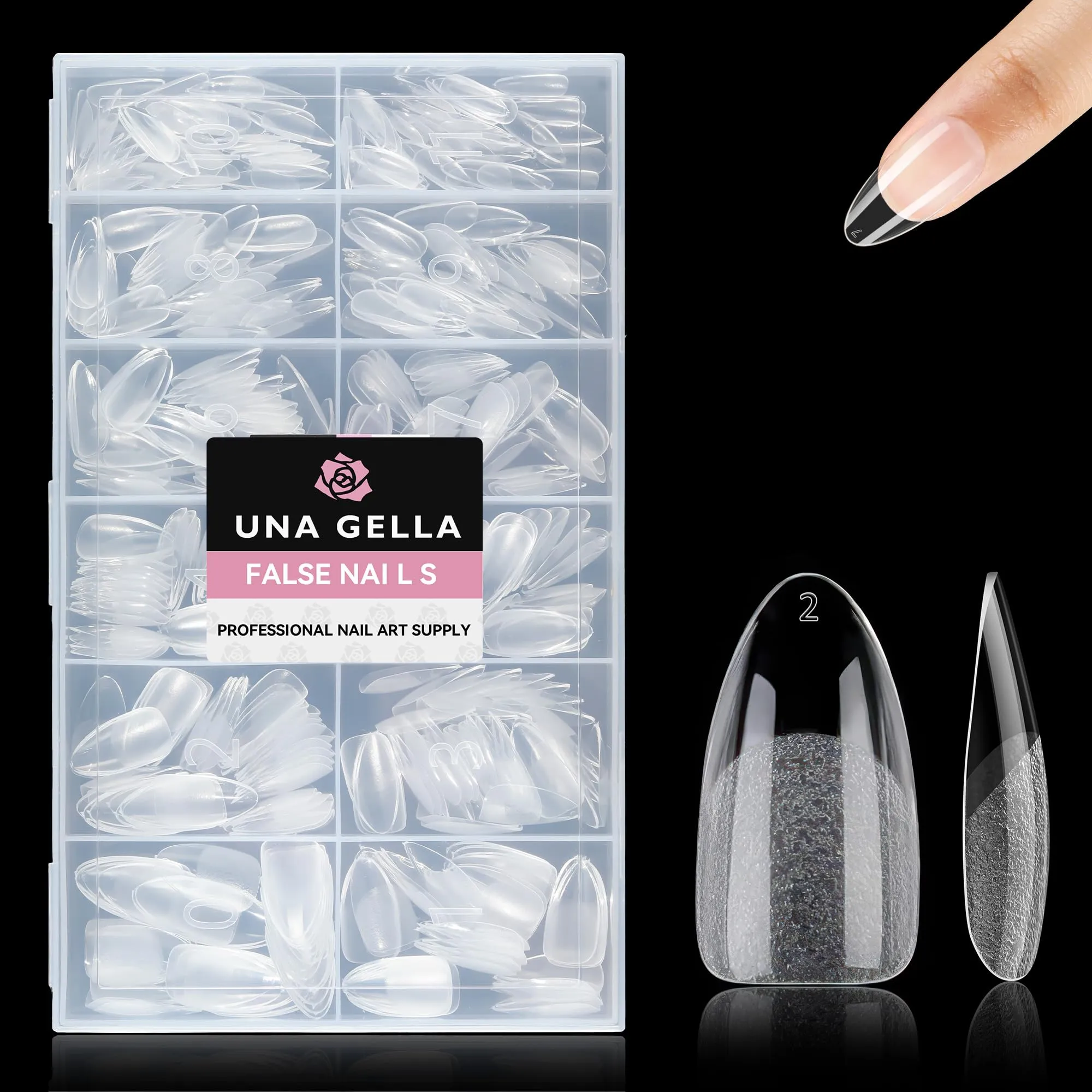 UNA GELLA Almond Fake Nail Tips