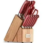 Hampton Forge 14 Piece Rorik Block Cutlery Set - Red