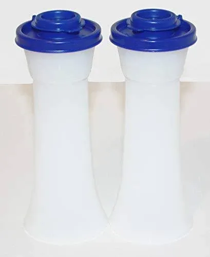 New Tupperware Large Hourglass Salt and Pepper Shakers FREE SHIPING