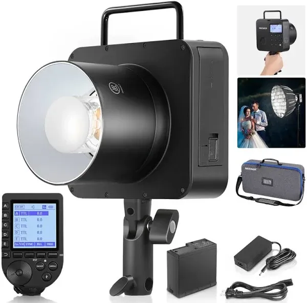 NEEWER Q4 400Ws Studio Flash Outdoor Strobe 2.4G TTL&amp; QPRO-C Trigger for Canon