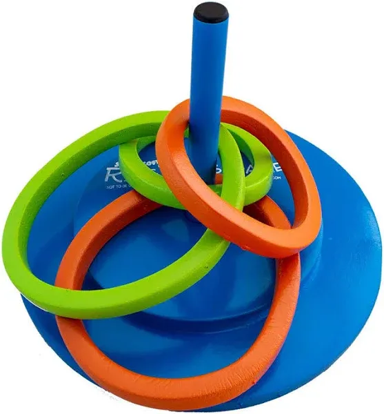 TRC Recreation Floating Foam Ring Toss Pool Game w/4 Rings, Orange (Open Box)