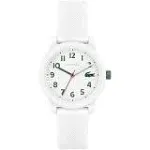 Lacoste Kids' 12.12 Silicone Strap Watch, 33mm White